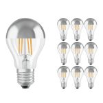 Mehrfachpackung 10x Ledvance CLASSIC LED E27 Birne Fadenlampe Klar 6.5W 650lm - 827 Extra Warmweiß | Ersatz für 50W