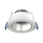 Noxion LED-Spot Ares Tief Weiß 6W 540lm 927-940 3CCT - mit Innenring Silber | Ausschnitt 68mm